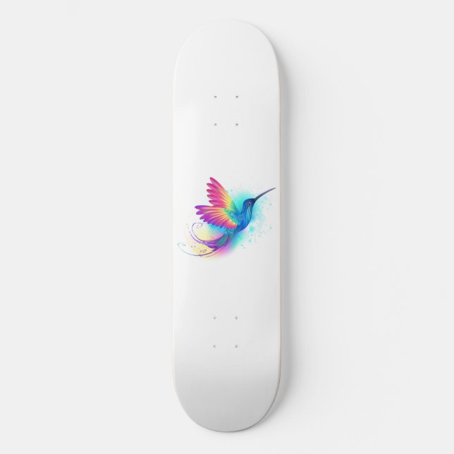 Skateboard Colibrí arcoiris exótica (Anverso)