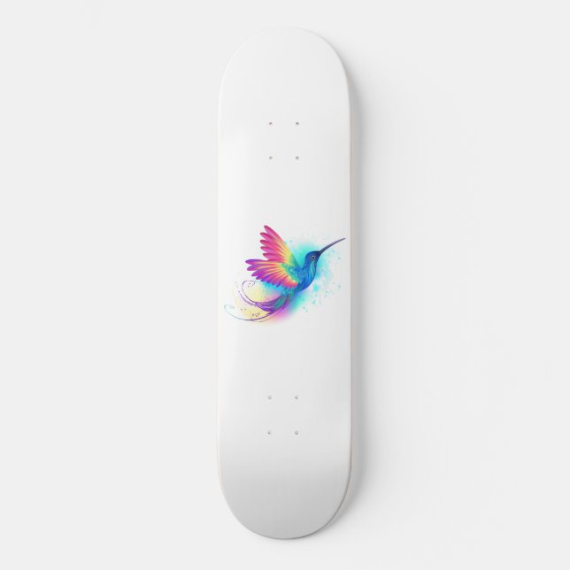 Skateboard Colibrí arcoiris exótica (Anverso)