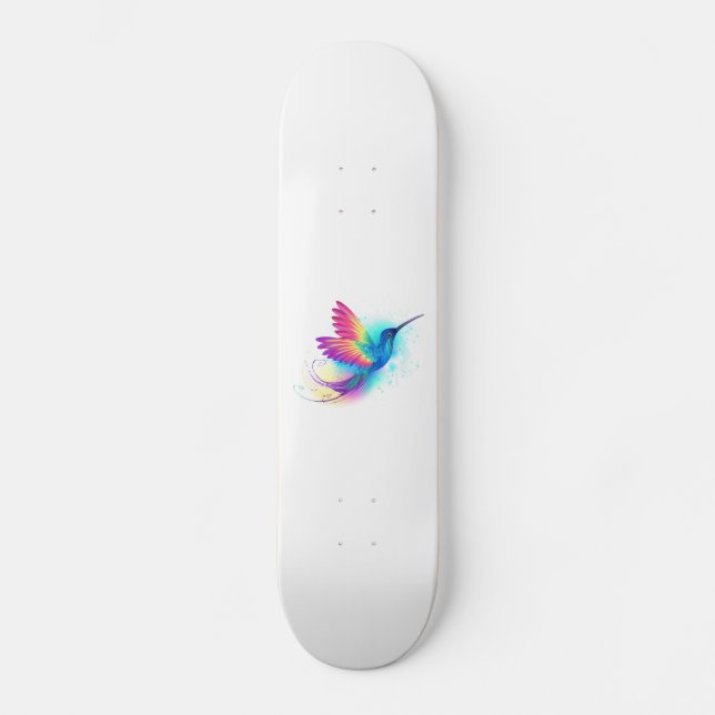 Skateboard Colibrí arcoiris exótica (Anverso)