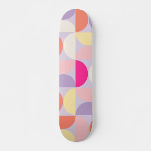 Skateboard Collage colorido en el patrón moderno de mediados