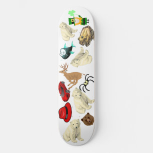 Skateboard Collage de animales niños diversión deportes extre