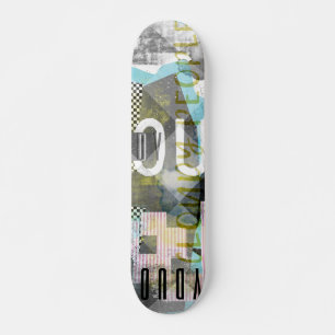 Skateboard Collage de arte para personas nubladas