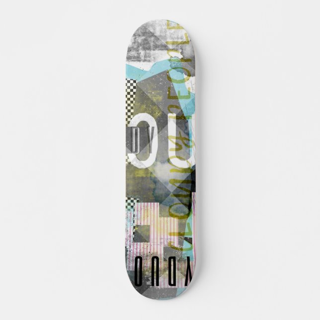 Skateboard Collage de arte para personas nubladas (Anverso )