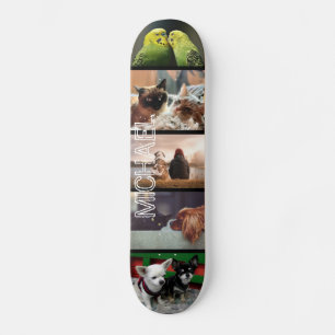 Skateboard collage de fotos de personalizado de tu nombre   5