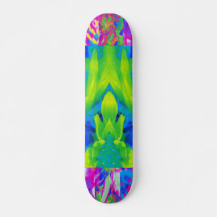 Skateboard Collage de jardín de girasoles de patchwork abstra