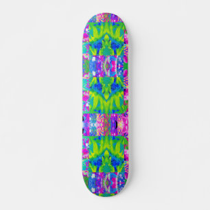 Skateboard Collage de jardín de girasoles de patchwork abstra