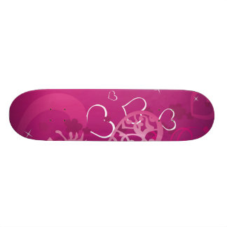 Skateboard Collage rosado de los corazones