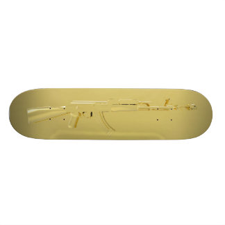 Skateboard Coloque su oro de los brazos