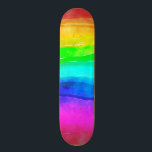 Skateboard Color de agua del arco iris<br><div class="desc">Acuarela arcoirisTanto si estás haciendo molinos en la media tubería como en los kickflips de la calle, este tablero en forma de competencia tiene un pop supremo! Nuestros puentes están hechos con el arce de roca dura de la mejor calidad y con nuestro proceso de impresión único; tienes el mejor...</div>