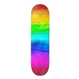 Skateboard Color de agua del arco iris