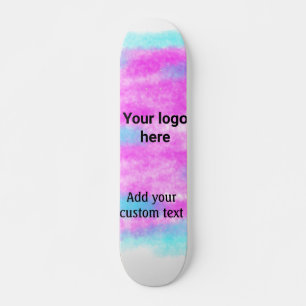 Skateboard Color de agua simple de pi rojo agregue el texto d