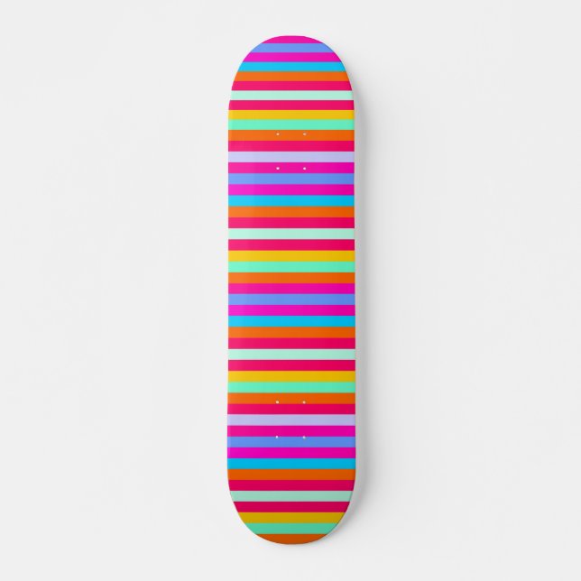 Skateboard Color de rayas (Anverso )