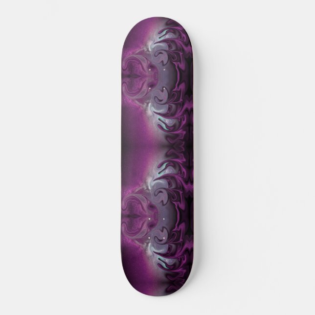 Skateboard color morado remolino (Anverso)