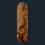 Skateboard color negro y Naranja<br><div class="desc">Colores personalizados - Resumen de tablas rayadas de color negro y Naranja - Personalizable - o elige / agrega tu color de fondo favorito ! Diseño MIGNED</div>