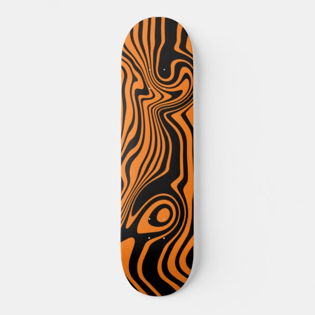 Skateboard color negro y Naranja (Anverso)