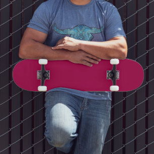 Skateboard Color sólido rojo de frambuesa   Clásica   Elegant