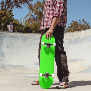 Skateboard Color sólido verde neón