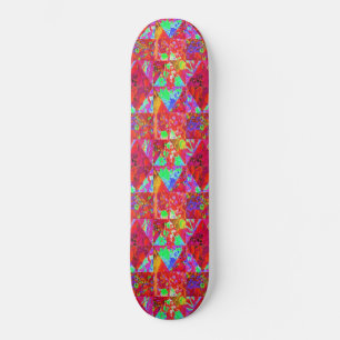 Skateboard Coloreada Pintura de Colcha de Jardín con Hortensi