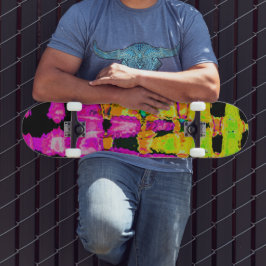 Skateboard Colores de estilo surf: morado y verde oliva