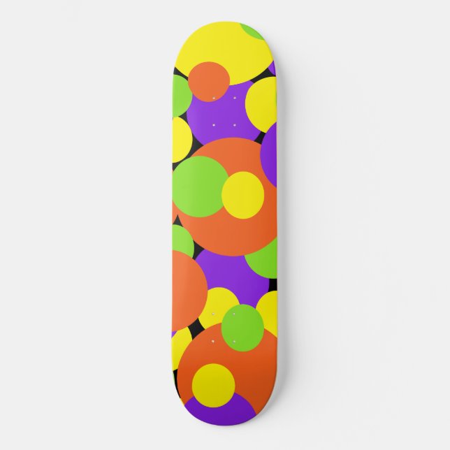 Skateboard Colores de Halloween | Círculos | (Anverso)