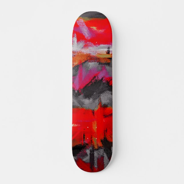 Skateboard Colores de pintura abstracta (Anverso )