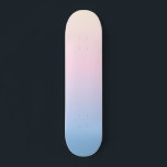 Skateboard colores elegantes de color rosa pastel azul brilla<br><div class="desc">elegantes colores de gradiente azul pastel y luminoso. bonito fondo borroso. fondo moderno de mezcla. arte estético abstracto. Suaves auroras.</div>