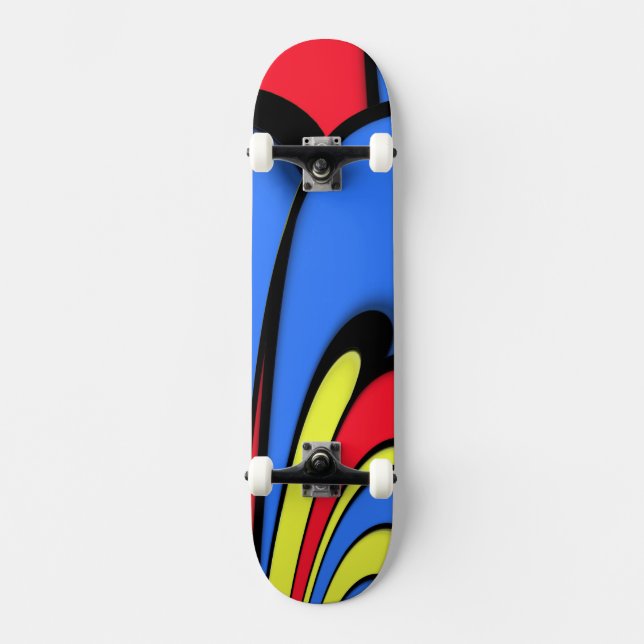 Skateboard Colores festivos brillantes (Anverso)