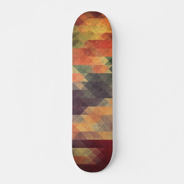 Skateboard Colores llevados rayas intrépidas geométricas (Anverso )