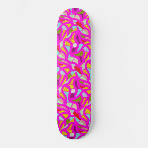 SKATEBOARD COLORES MOSAICOS DE PAVIMIENTO LUMINOSOS Y LUMINOS