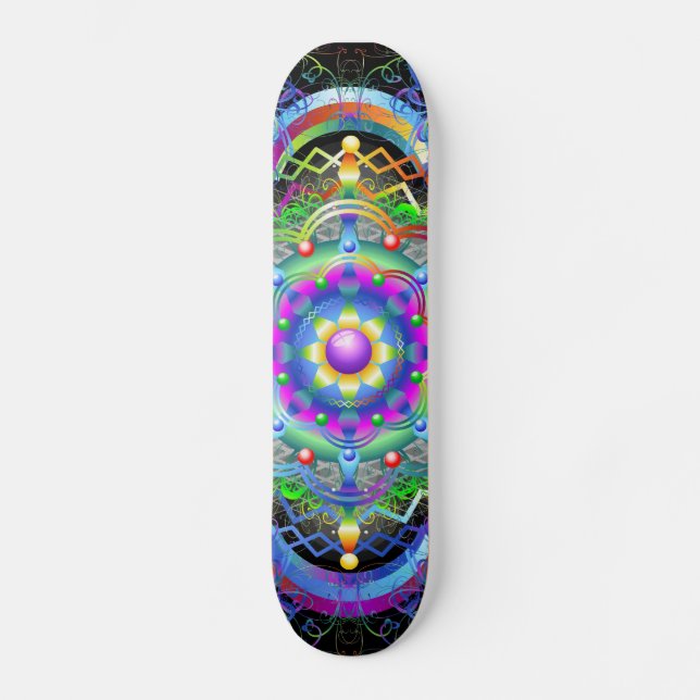 Skateboard Colores Universos de Mandala (Anverso)