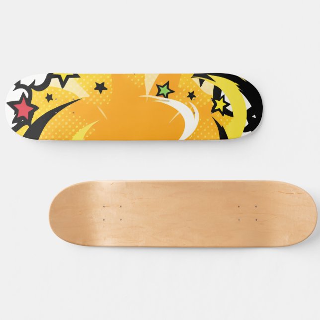 Skateboard Colores vivos brillantes Pop Culture Vibe (Horz)