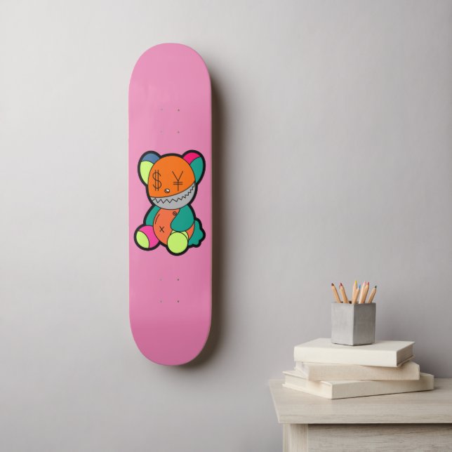 Skateboard Colorful bear (Arte de la pared)