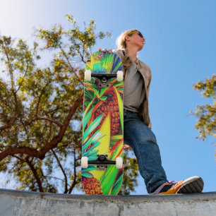 SKATEBOARD COLORFUL PINEAPPLE PATTERNS