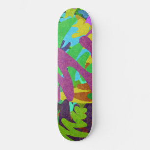 Skateboard Colorida acuarela abstracta