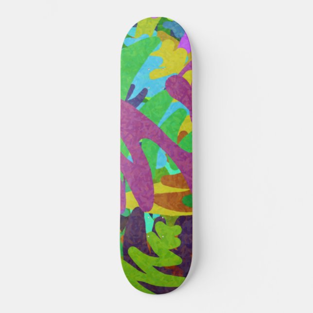 Skateboard Colorida acuarela abstracta (Anverso)