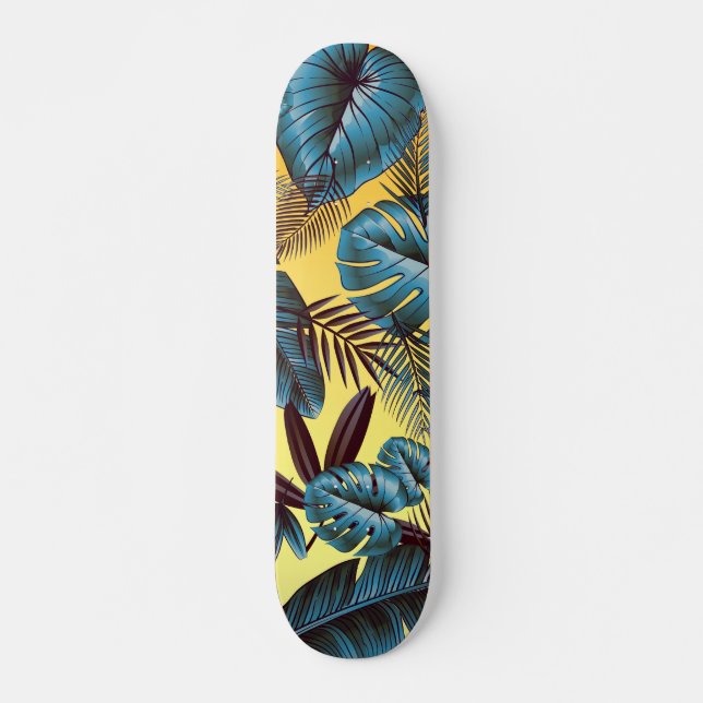 Skateboard Coloridas hojas tropicales (Anverso )