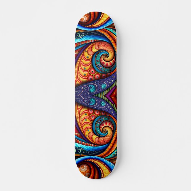 Skateboard Coloridas Y Vivas Bañeras (Anverso )