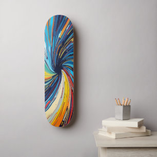 Skateboard Colorido Abstract Swirl