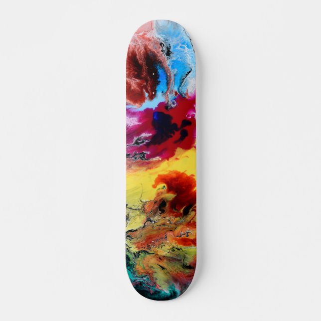 Skateboard Colorido artístico abstracto (Anverso )