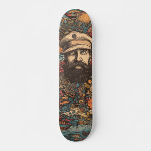 Skateboard Colorido capitán psicodélico Nemo