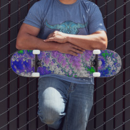 Skateboard Colorido Divertido Colorido Funky Trippy Espiral F