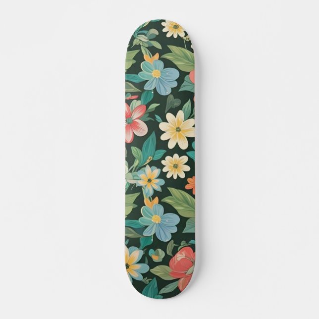 Skateboard Colorido Floral/Primavera  (Anverso )