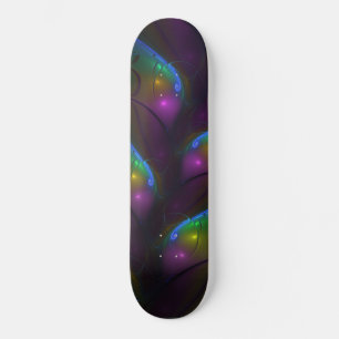 Skateboard Colorido Luminoso Abstracto Moderno Trippy Fractal