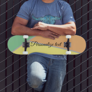 Skateboard Colorido patrón de triángulos de los años 1970 A