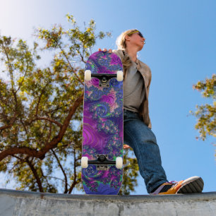 Skateboard Colorido Trippy Boho Tonos Preciosos Arcoíris Frac