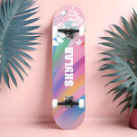 Skateboard Colorido y brillante patrón de orgullo arcoiris ro<br><div class="desc">Descanse sus colores con nuestro diseño de patinaje vibrante. Celebra la autoexpresión y adopta tu individualidad con nuestro llamativo patrón de orgullo arcoiris, florales florecientes y toques personalizados. Tanto si eres un ávido patinador como un apasionado del arte, este tablero es el lienzo perfecto para mostrar tu estilo único. No...</div>