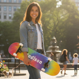 Skateboard Colorido y moderno nombre personalizado de barrido