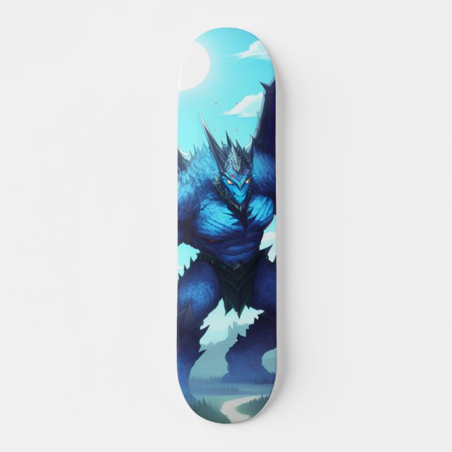 Skateboard Colosal monstruo azul del bosque (Anverso )