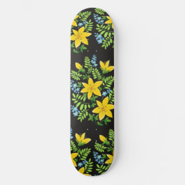 Skateboard Colourful flowers