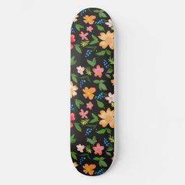Skateboard Colourful flowers